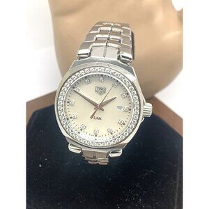 Tag Heuer Women's Watch WBC1316-0 Link Swiss Quartz Diamond Mother of Pearl Dial